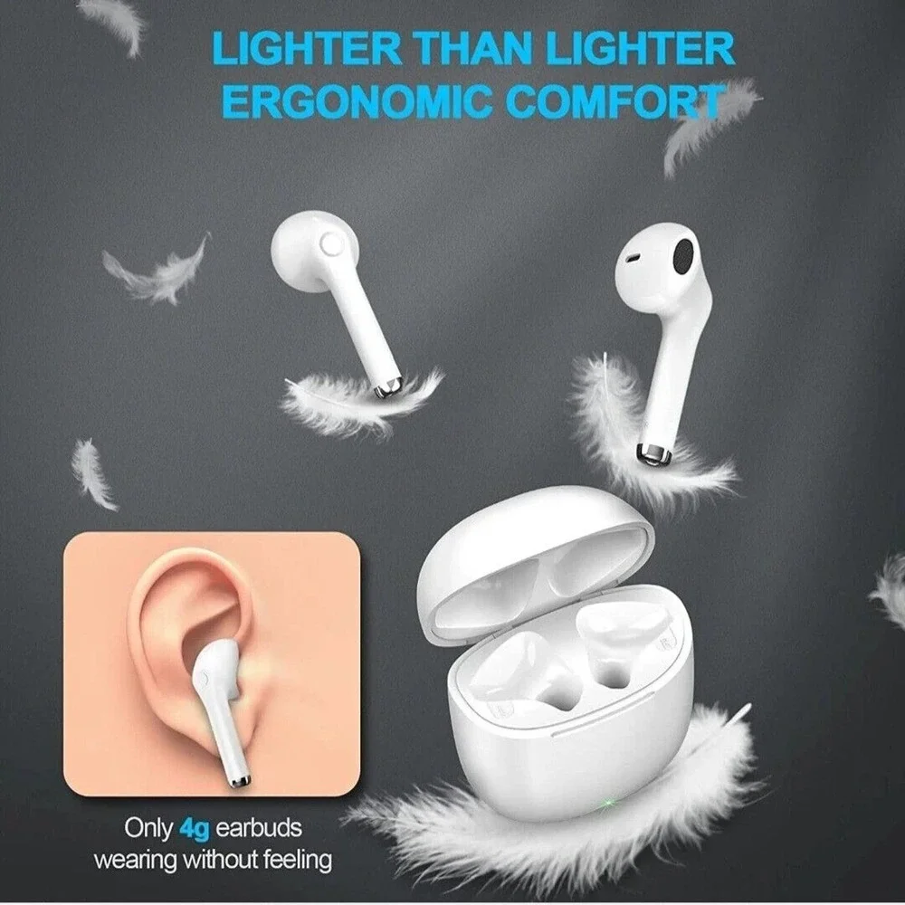 Yobola T9 Wireless Earbuds Bluetooth Headphones HiFi Stereo IPX5 Touch USB-C